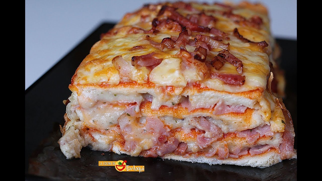 📌Pastel de pizza con pan de molde 🍕🍞 | La Cocina de Enloqui