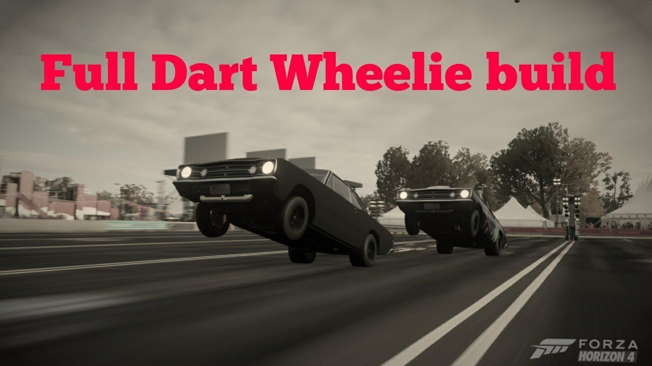 Full Dodge Dart Wheelie and drag build in forza horizon 4