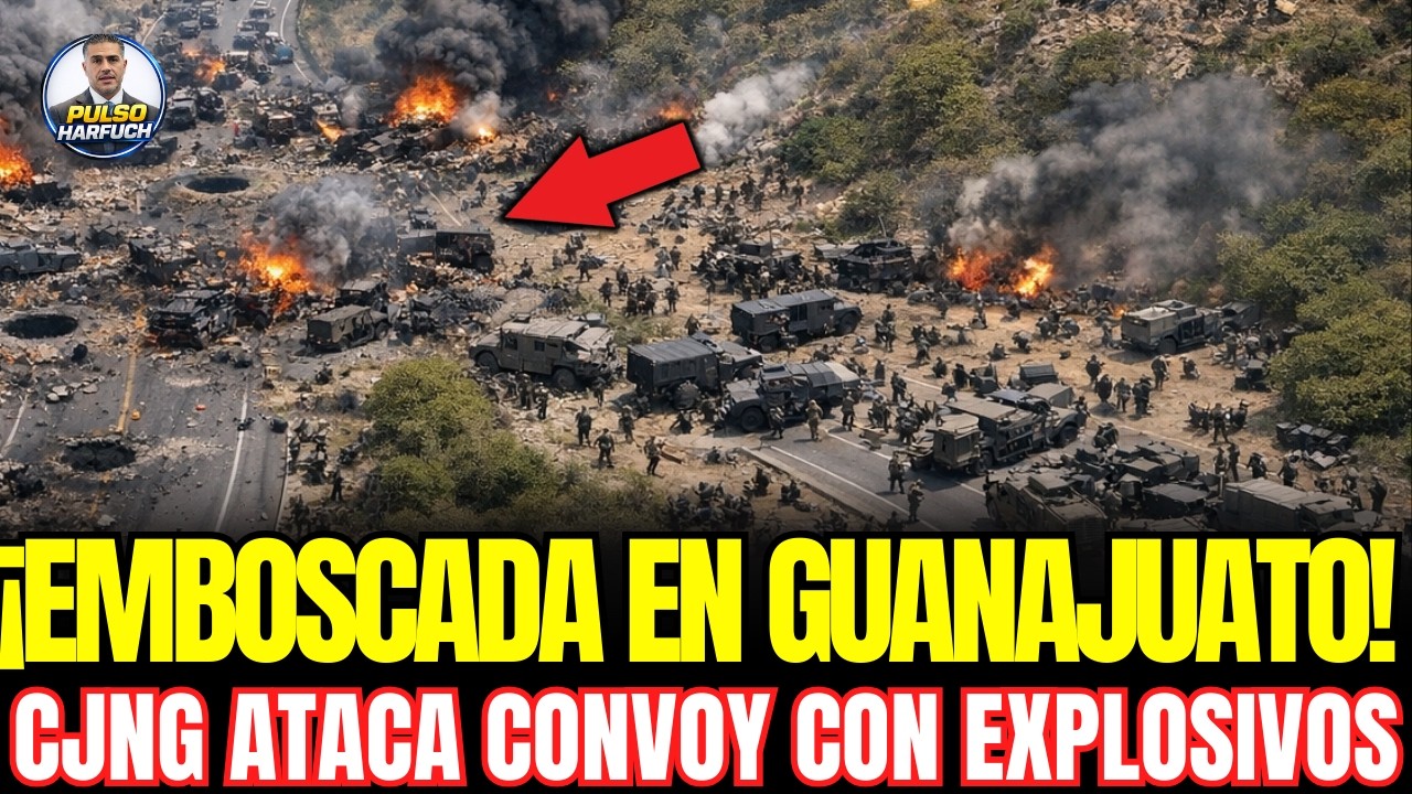 ¡EMBOSCADA en GUANAJUATO! CJNG ATACA CONVOY con EXPLOSIVOS y ABATEN 17 MILITARES