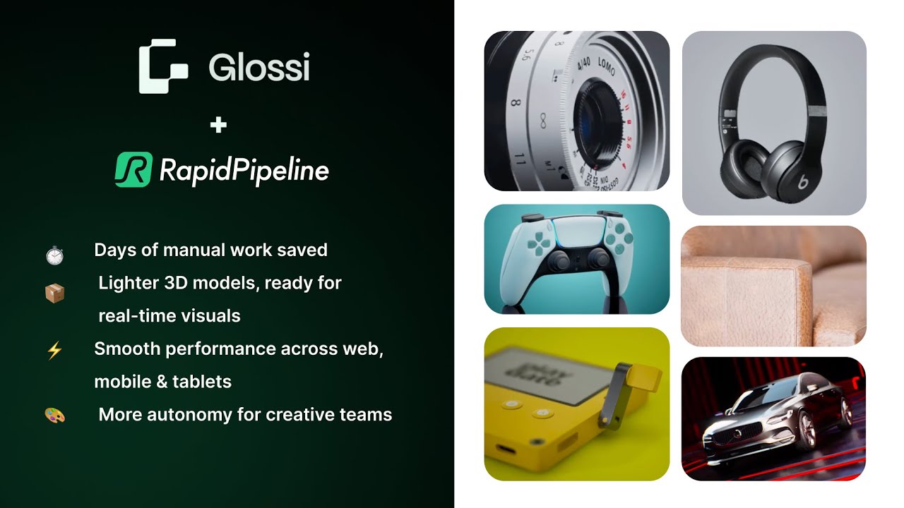 From CAD to Campaign: Scaling 3D Visual Content with Glossi & RapidPipeline