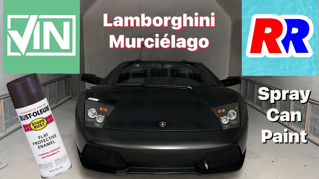 Rattle Can Paint On Lamborghini Murciélago! #easteregg #lamborghini #murcielago