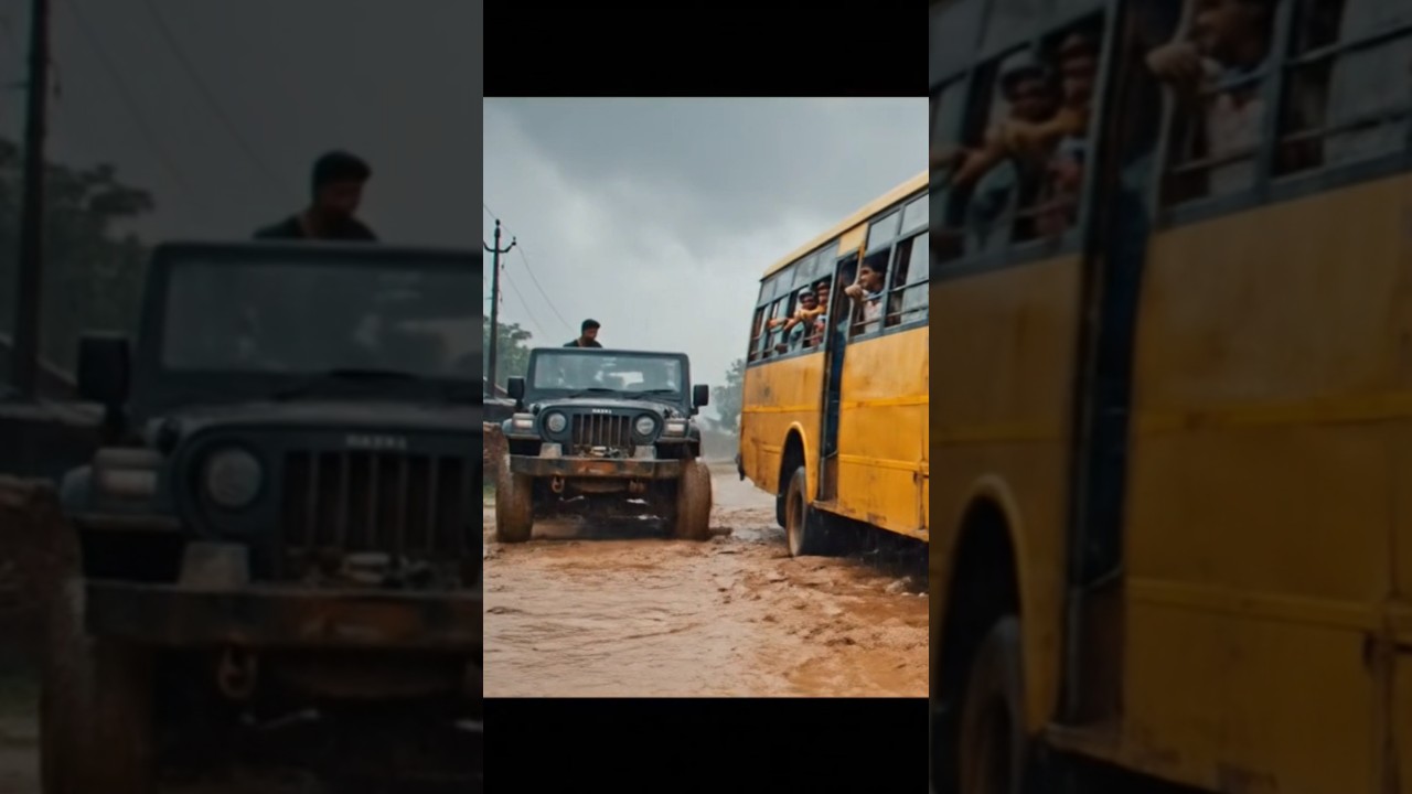 Thar Saves the Day! 🛻💪 Bus Full of People Rescued from Deep Mud! 😱🔥