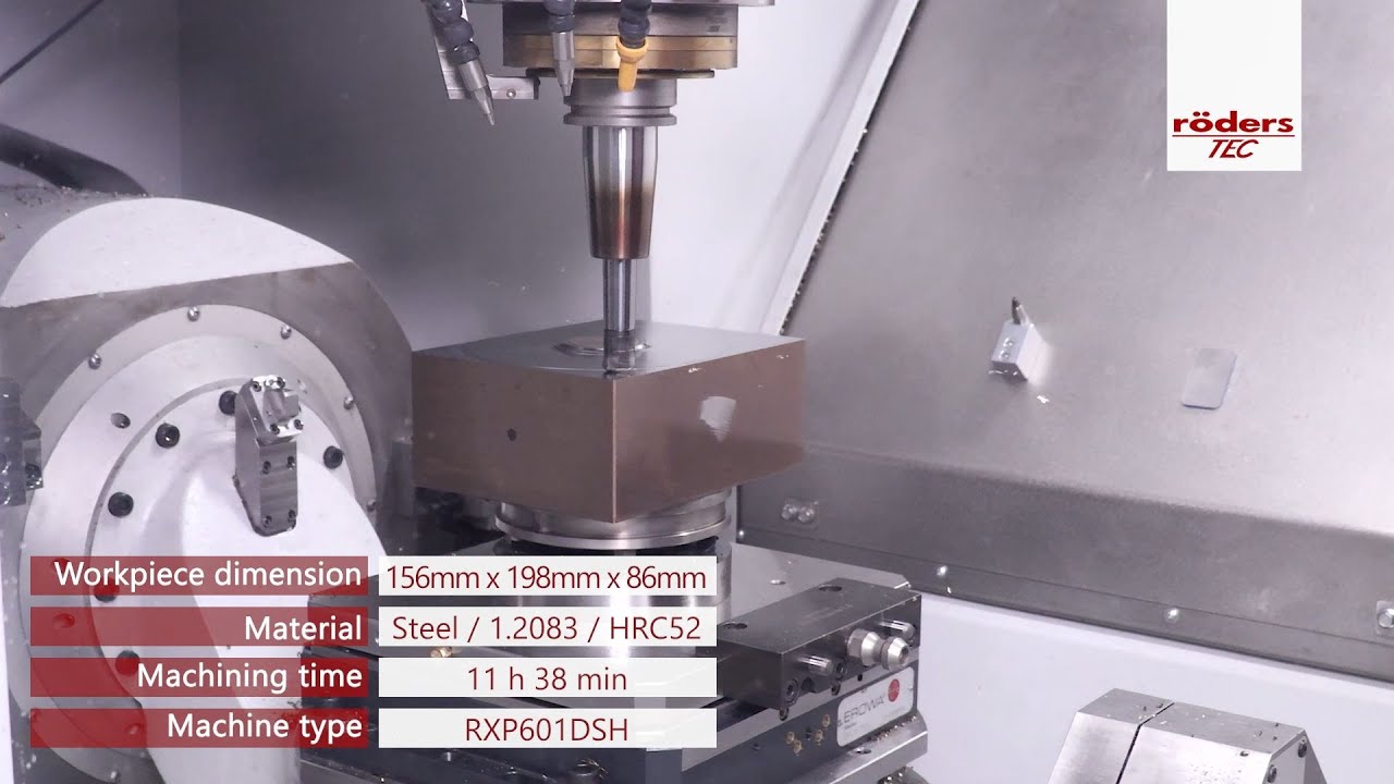 Röders HSC Fräsen / Bearbeitung eines Kontureinsatzes einer Spritzgussform für Beatmungsmasken