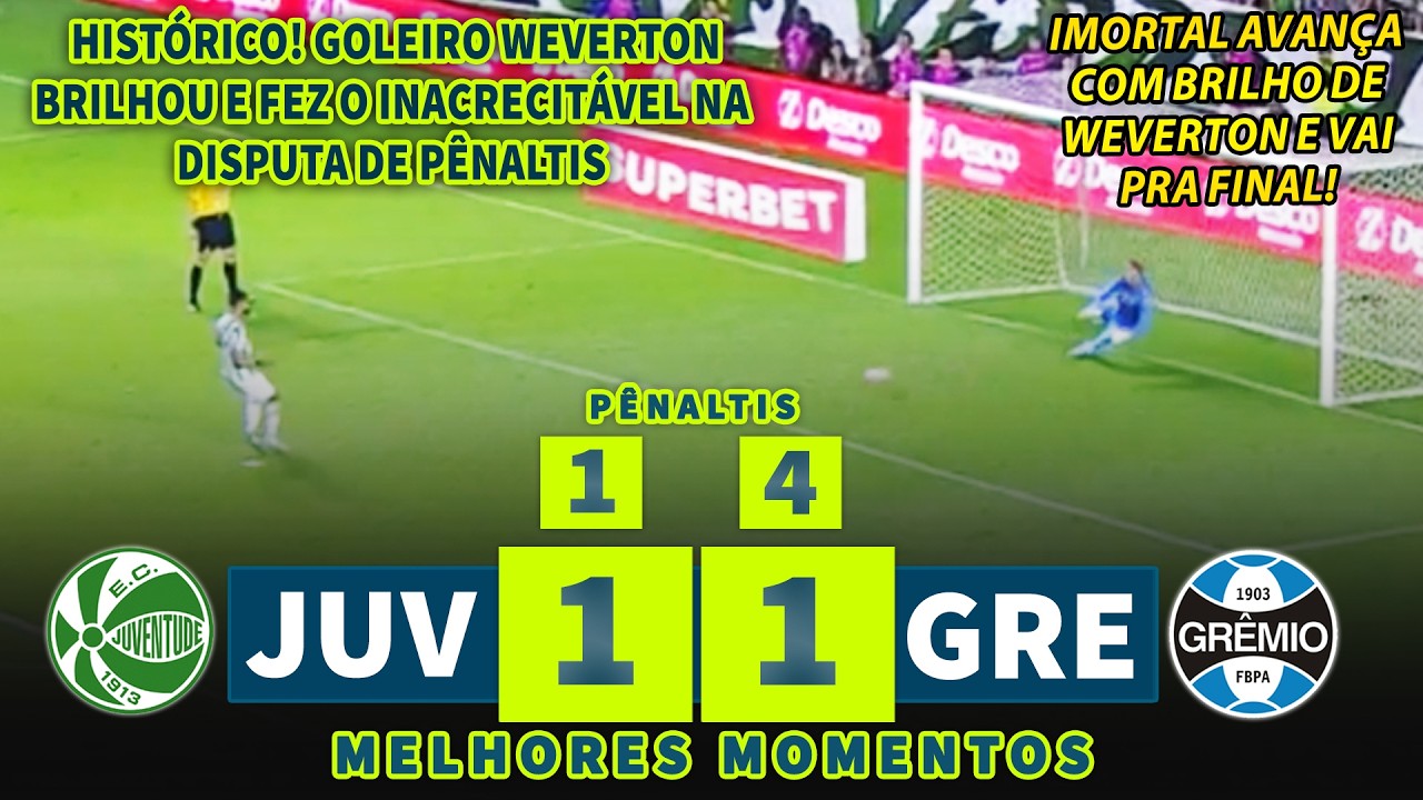 DISPUTA DE PÊNALTIS HISTÓRICA!  WEVERTON FEZ O INACREDITÁVEL E O IMORTAL FEZ O IMPOSSIVEL ACONTECER