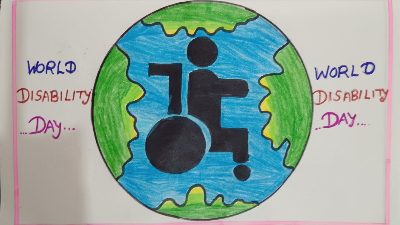 World Disability Day Drawing/World Disability Day Poster Drawing/Handicapped Day Drawing Easy Steps