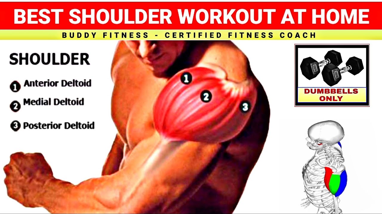 Shoulder Workout At Home With Dumbbells | @BuddyFitness