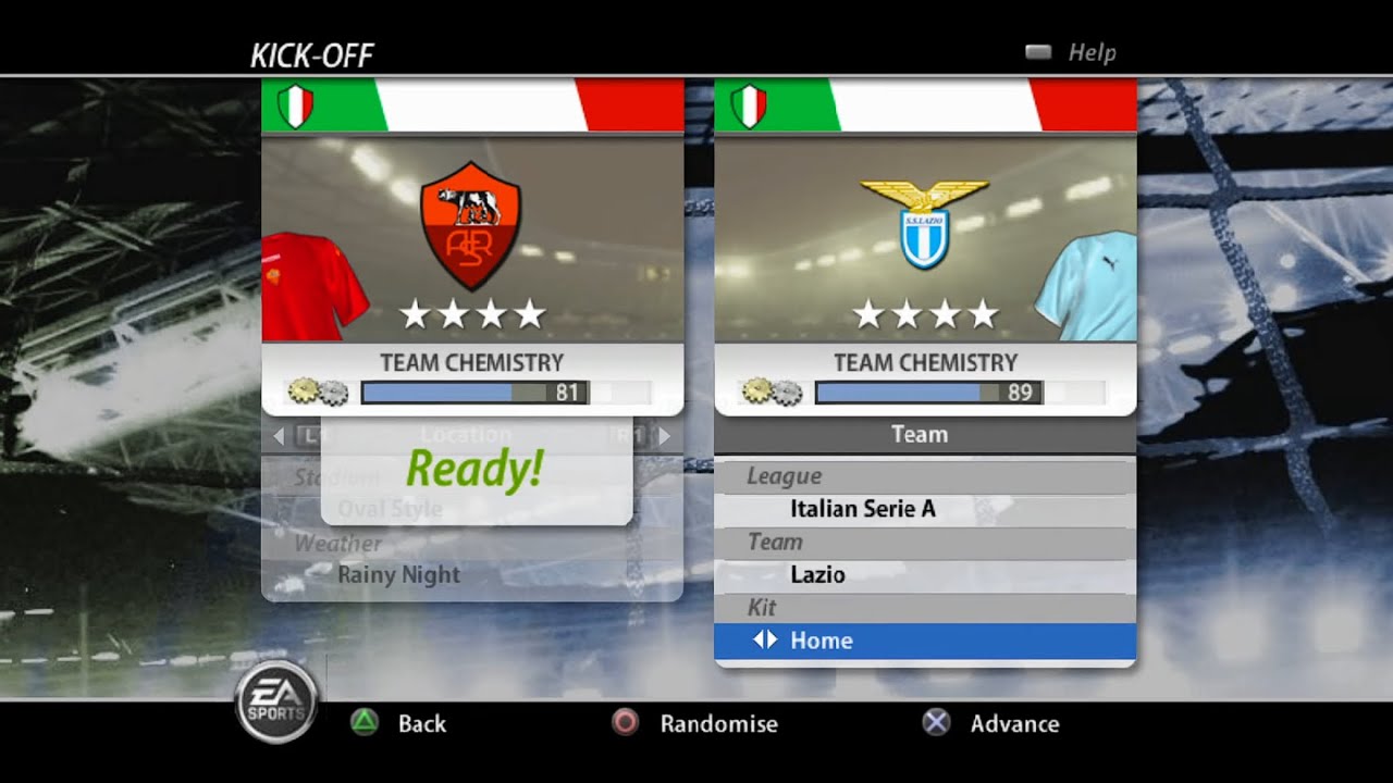 FIFA 06 Gameplay (PS2) - Roma vs Lazio