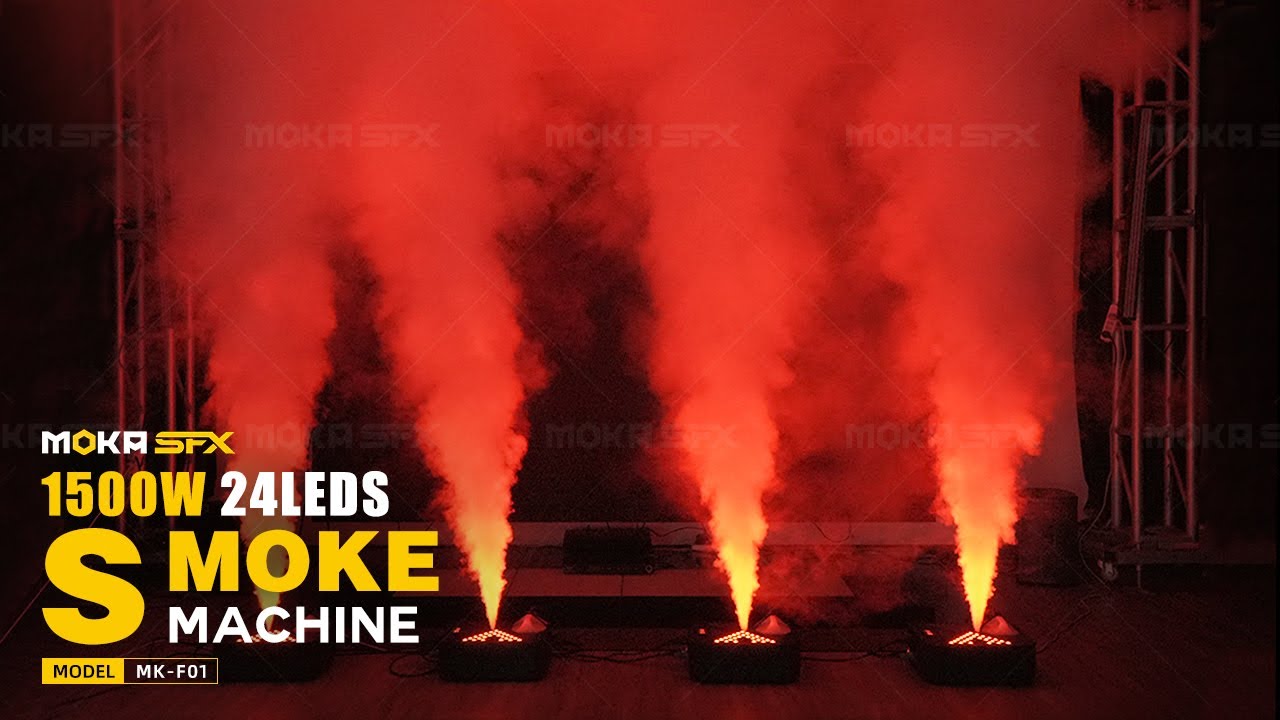 MOKA SFX 1500W LED Vertical Smoke Fog Machine Demo | “CO2 Jet” Effect