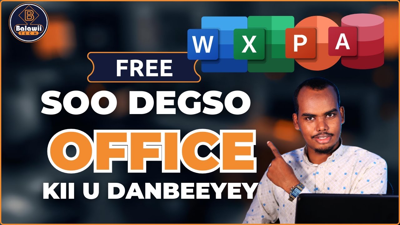 Sida loo Soo Degsado Office free ah Noocii U danbeeyey || Download and install Office.