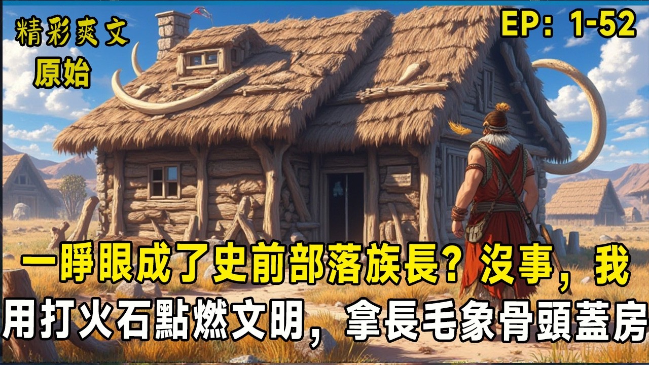 「一睜眼成了史前部落族長？沒事，我用打火石點燃文明，拿長毛象骨頭蓋房！」張洪本是現代社畜，一覺醒來卻身處萬年前冰河時代——身邊圍著幾個披獸皮、畫臉譜的原始人，恭敬地喊他「族長」！
