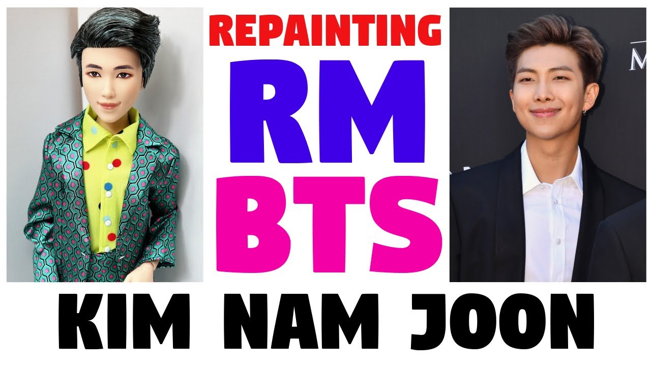 Repainting BTS Bangtan Boys Doll - RM (Kim Nam joon) Doll Repaint by Poppen Atelier /김남준 방탄소년단