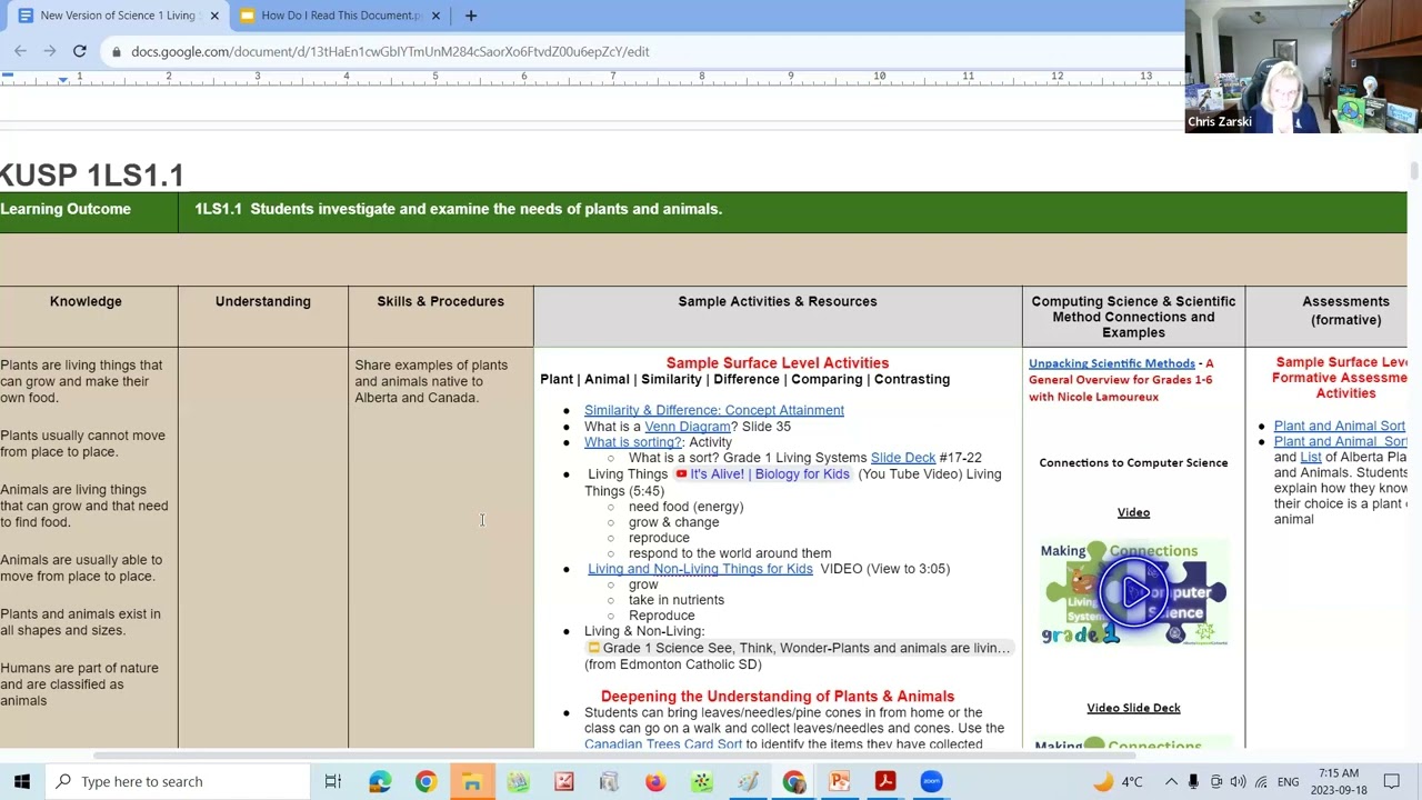 Introduction to The Science Curriculum Support Document