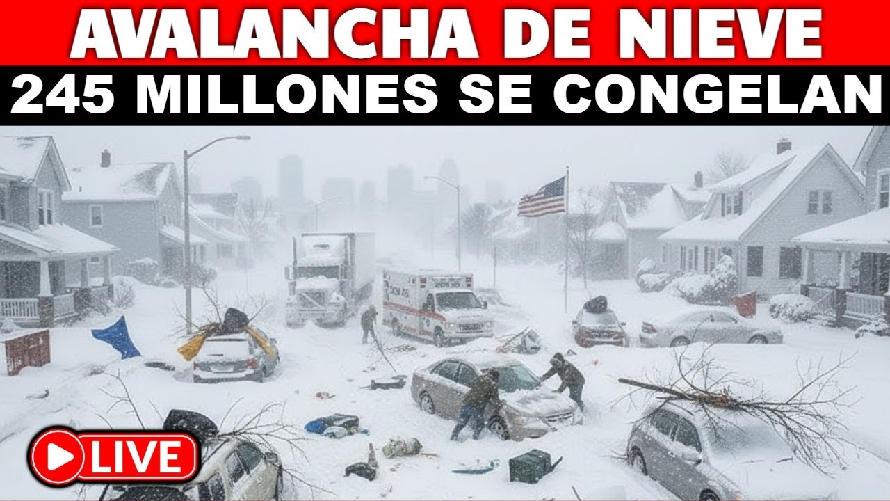 ¡URGENTE! FUERTE TORMENTA INVERNAL PARALIZA EE.UU., APAGON MASIVO, MAS DE 245 MILLONES SE CONGELAN