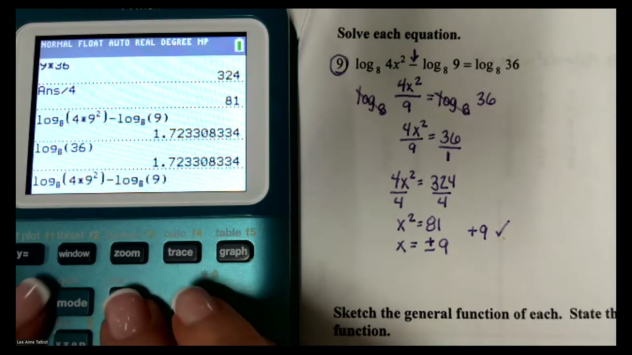 1/12 - Integrated Math 3 - 8-55 - 8-57, 8-63