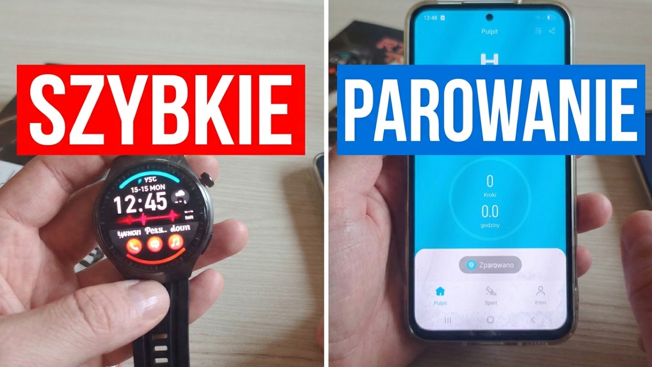 Połączenie smartwatcha z telefonem, parowanie 