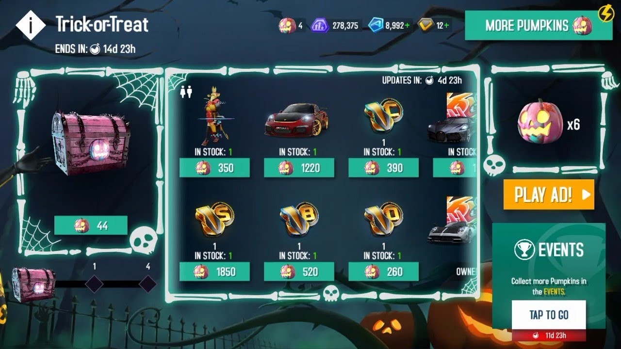 Better than Cake Hunt! 👾 Asphalt 8 Trick or Treat Special Event 🎃 || Asphalt 8 Halloween update 70 ⚡
