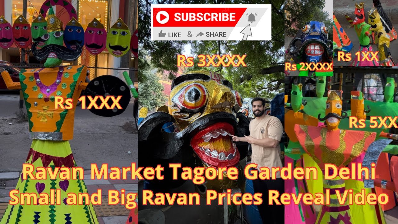 Khatarnak Ravan of Delhi 👺😮 Small and Big Ravan Full Video With Cheapest Prices #youtube #subscribe