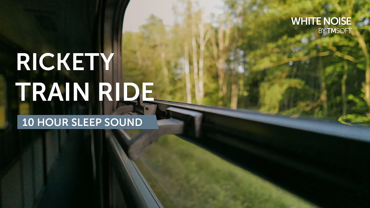 Rickety Train Ride Sleep Sound - 10 Hours - Black Screen