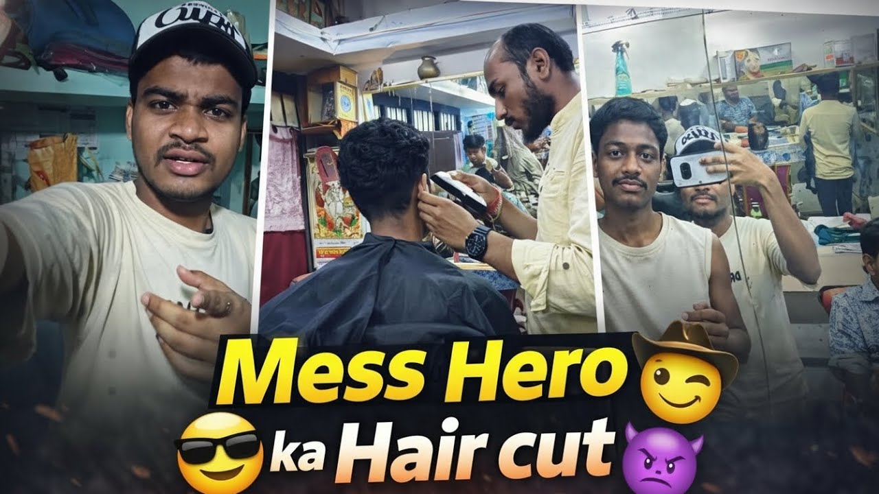Mess Hero ka hair cut 😎🤠👿 ll new vlog 👋 ll  Mr bizu vlogs 