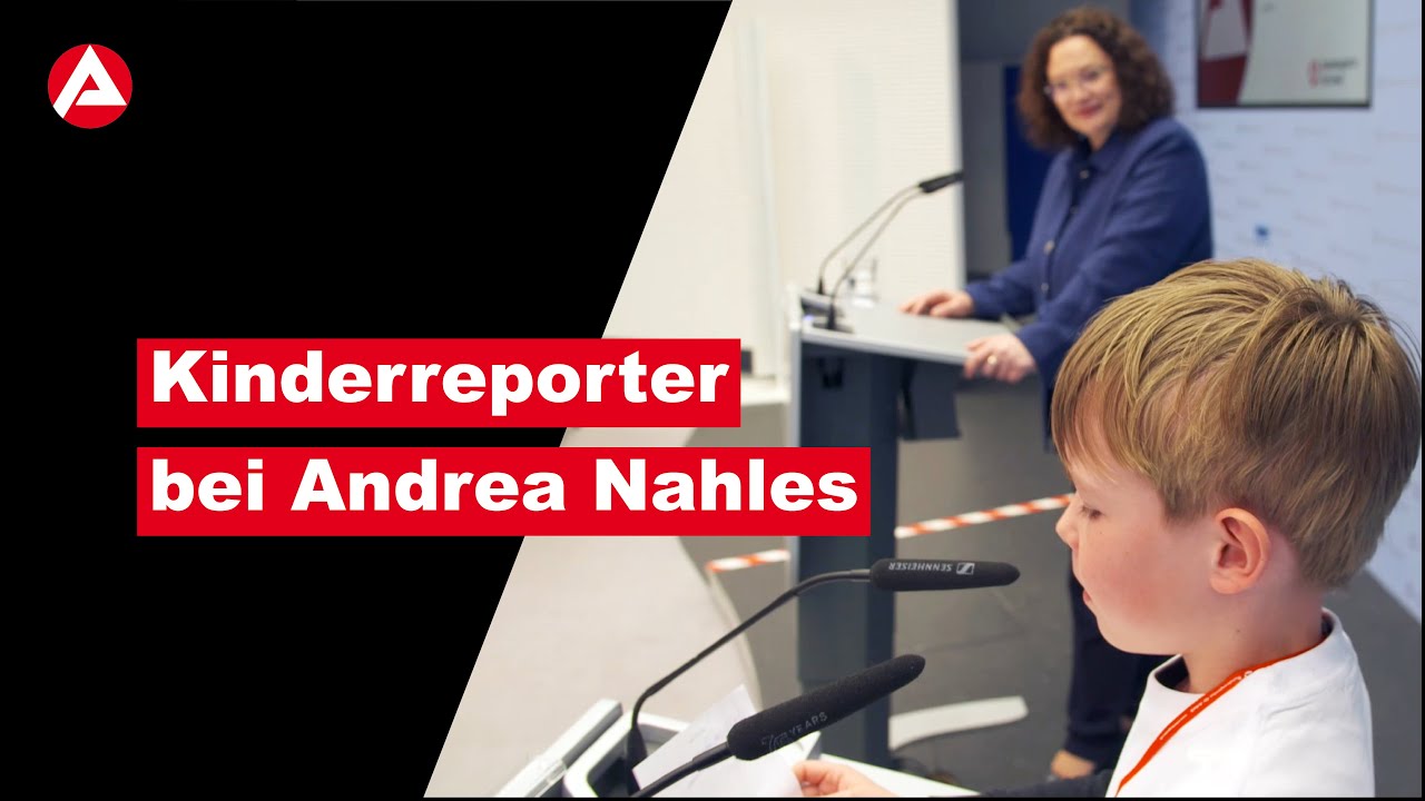 Kinder interviewen Andrea Nahles