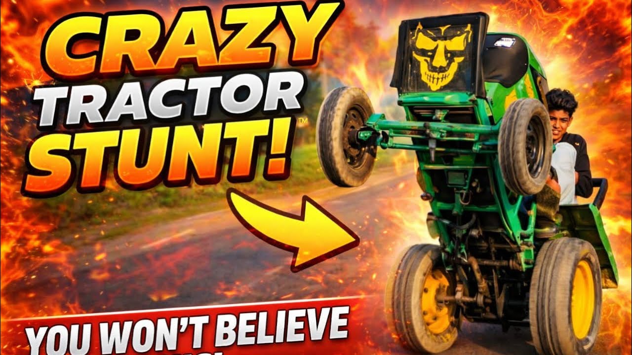 Crazy mini tractor stunt 🚀￼ mini John Deere tractor 🚜 ￼