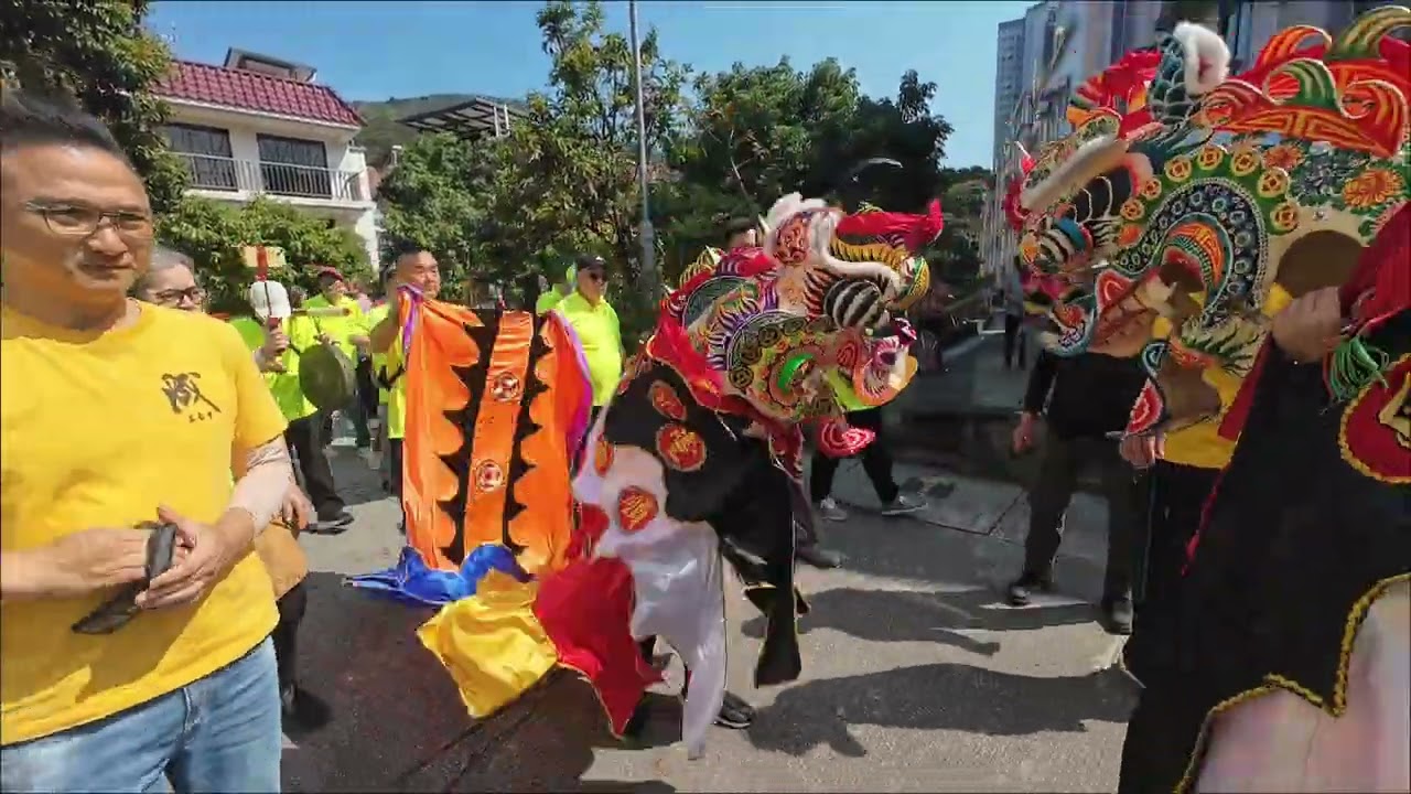 麒麟 依依不捨 明年再會 孟公屋成氏 參拜  大水坑張氏宗祠 丙午年 2026