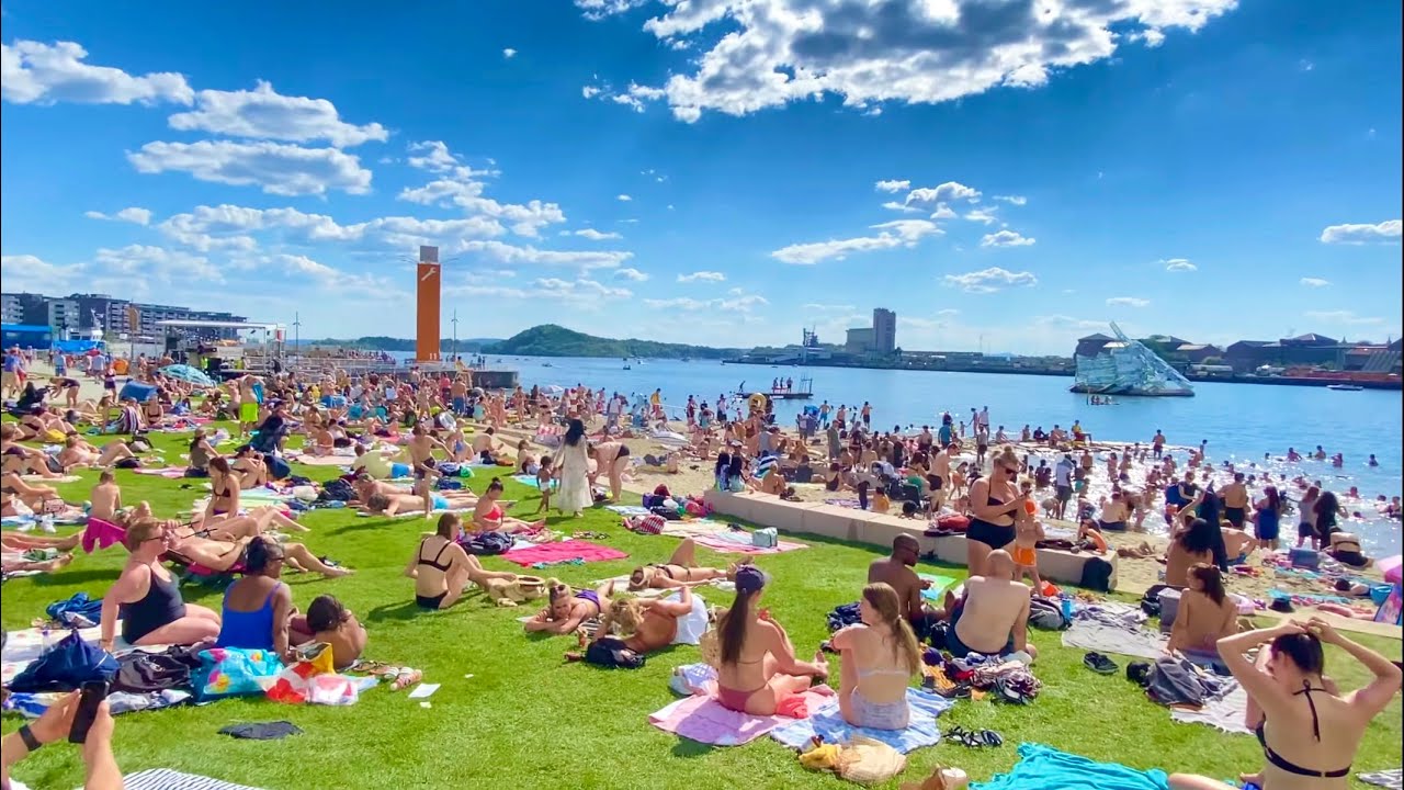 Beach walk Oslo hottest day 🔥🔥 Norway summer time #osloelsa67