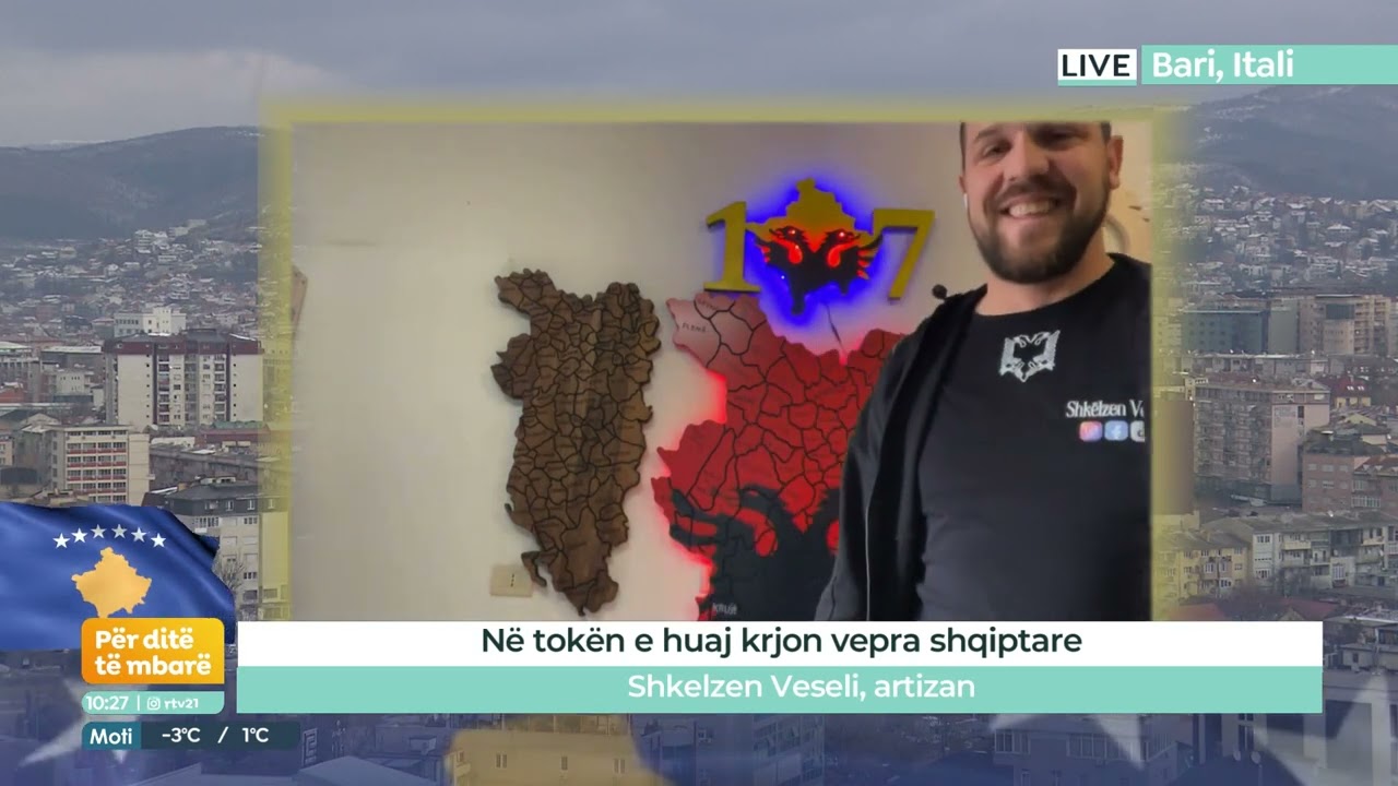 Në tokën e huaj krijon vepra shqiptare  -   Shkelzen Veseli, artizan  - 17.02.2025