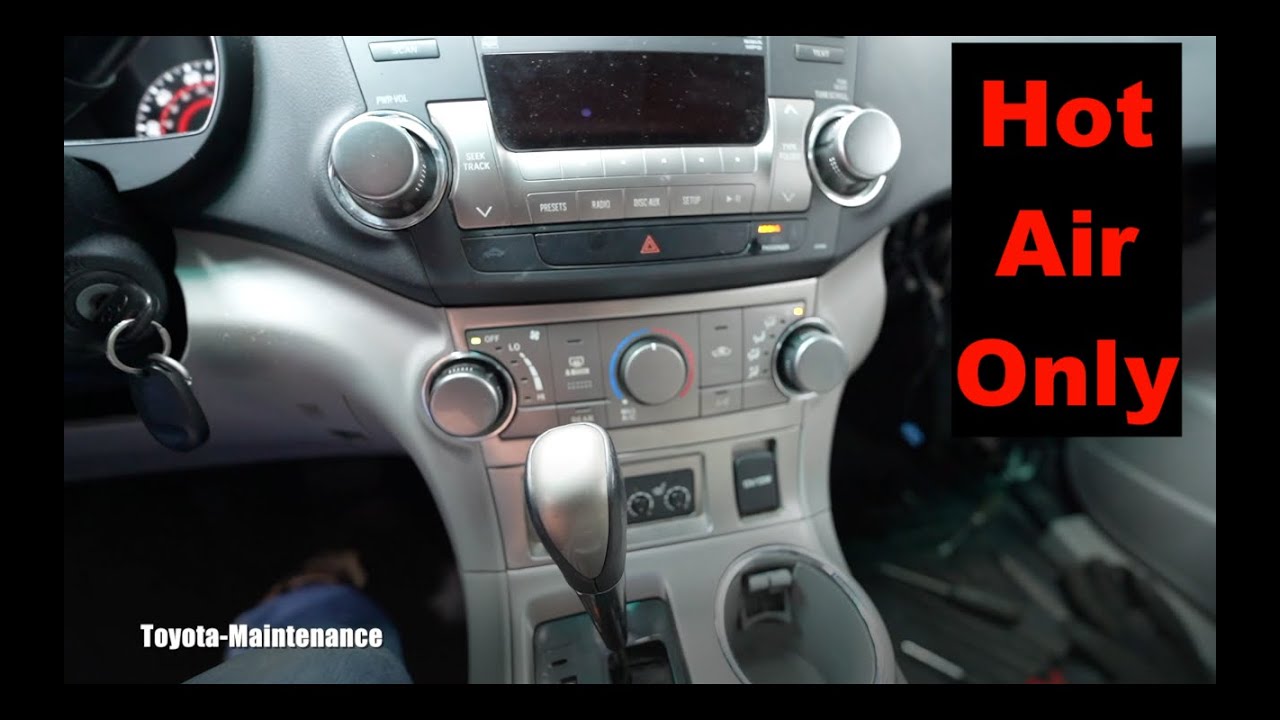 Toyota Highlander A/C blows hot all time code B1441