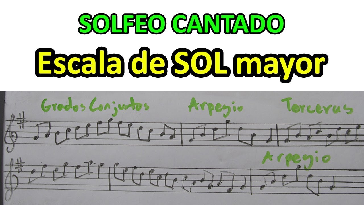 ESCALA DE SOL MAYOR Solfeo Cantado Gramatica musical