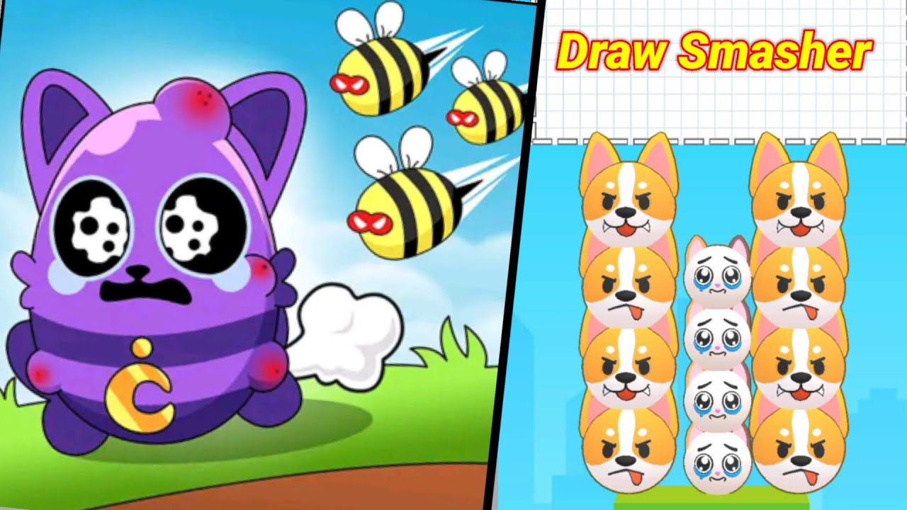 🎯 draw to smash (save the doge) 🆚 draw to crash logic puzzle / 2048 new gameplay part 03