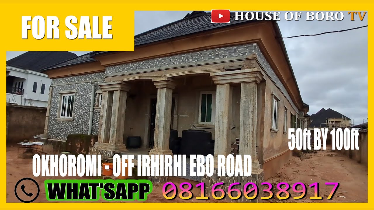 HOUSE FOR SALE AT OKHOROMI OFF IRHIRHI EBO ROAD BENIN CITY, EDO STATE NIGERIA. emma marlboro
