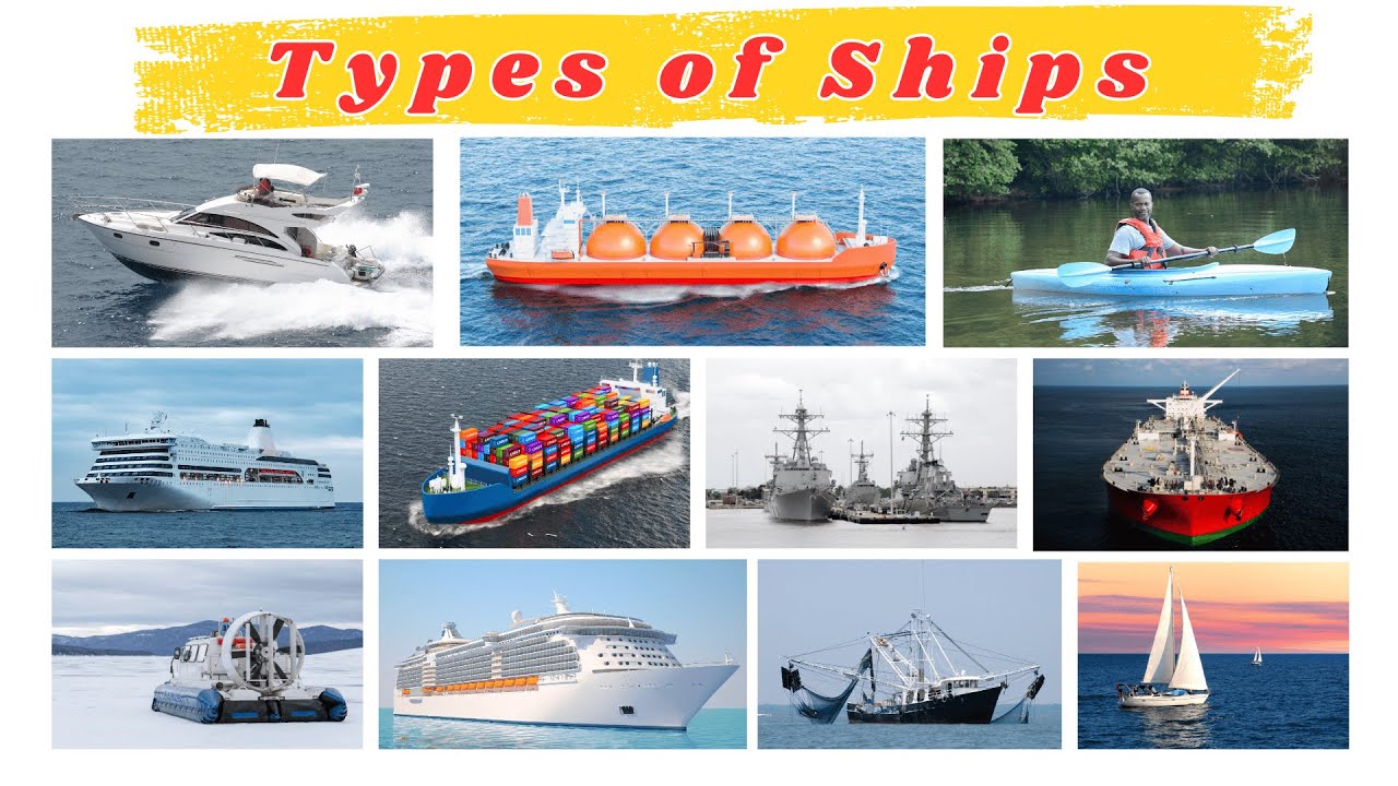 Water Transport Vehicles Names in English 🚢 | Ships & Boats Vocabulary with Pictures and Voice