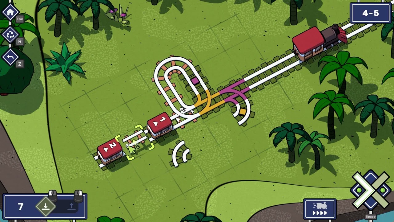 Railbound ( Level 4-5 | Hard 2D Puzzle Game ) | Tutorial and Gameplay