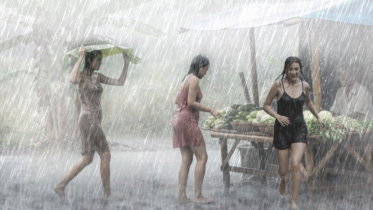 TERRIFYINGLY BEAUTIFUL RAINSTORM 🌧️ Heavy Thunder & Rain in Indonesia • Relaxing Rain for Sleeping