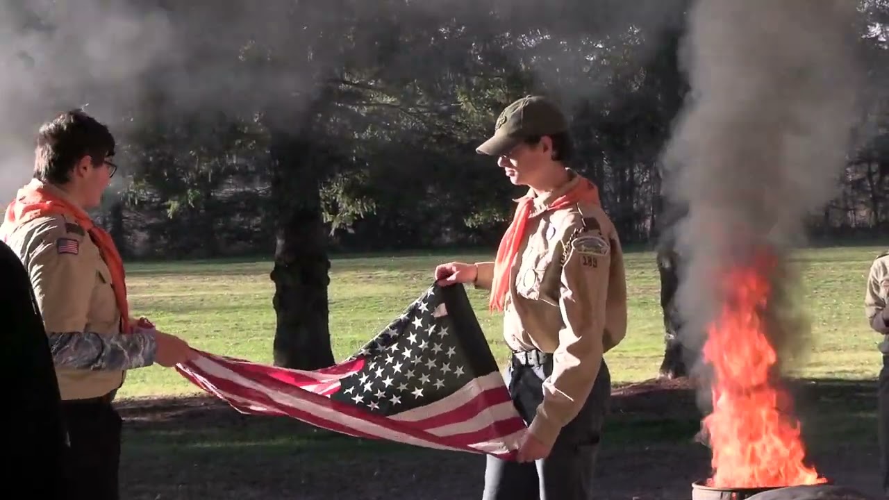 Boy Scout Flag Retirement Ceremony 2024