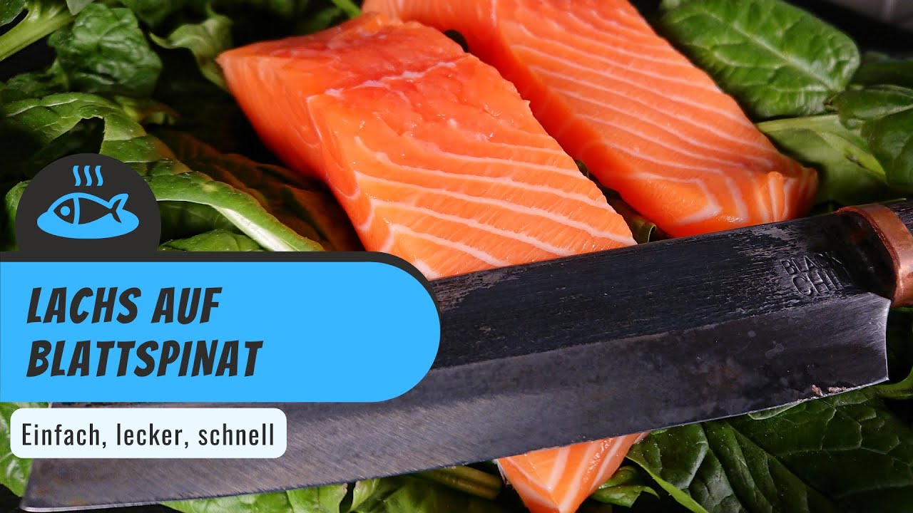 Lachs auf Blattspinat
