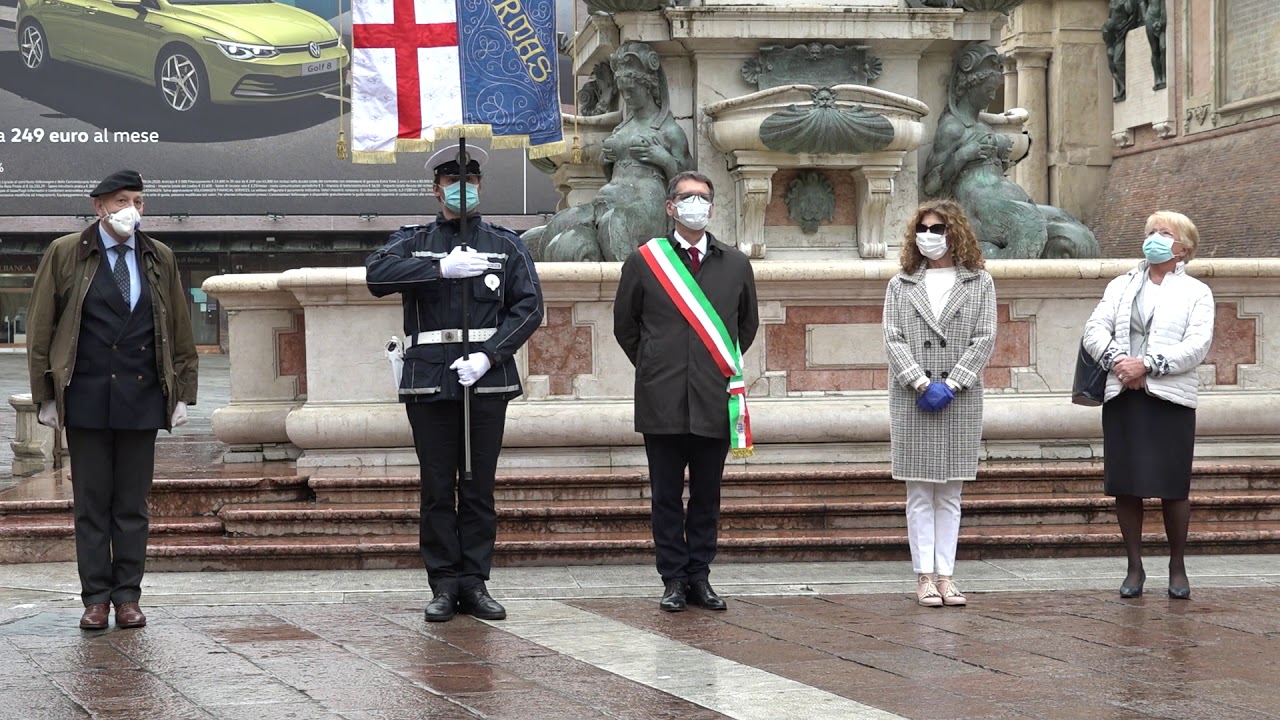 21 aprile 2020, la cerimonia del 75&deg; anniversario della Liberazione di Bologna