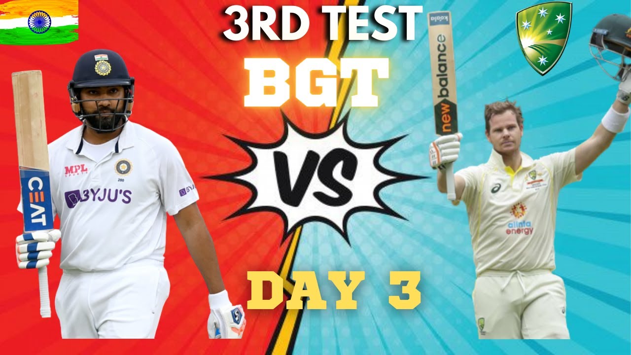 INDIA VS AUSTRALIA | 3RD TEST 2023 | border gavaskar trophy | #live #test