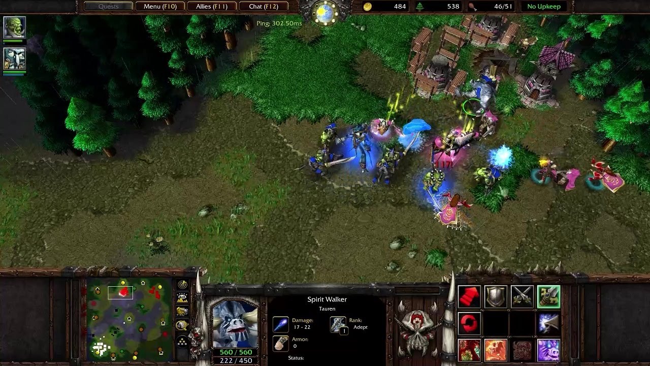 Warcraft lll Frozen Throne 1v1 Ranked Ladder Map Amazonia - Orc Vs Random MMR 4758