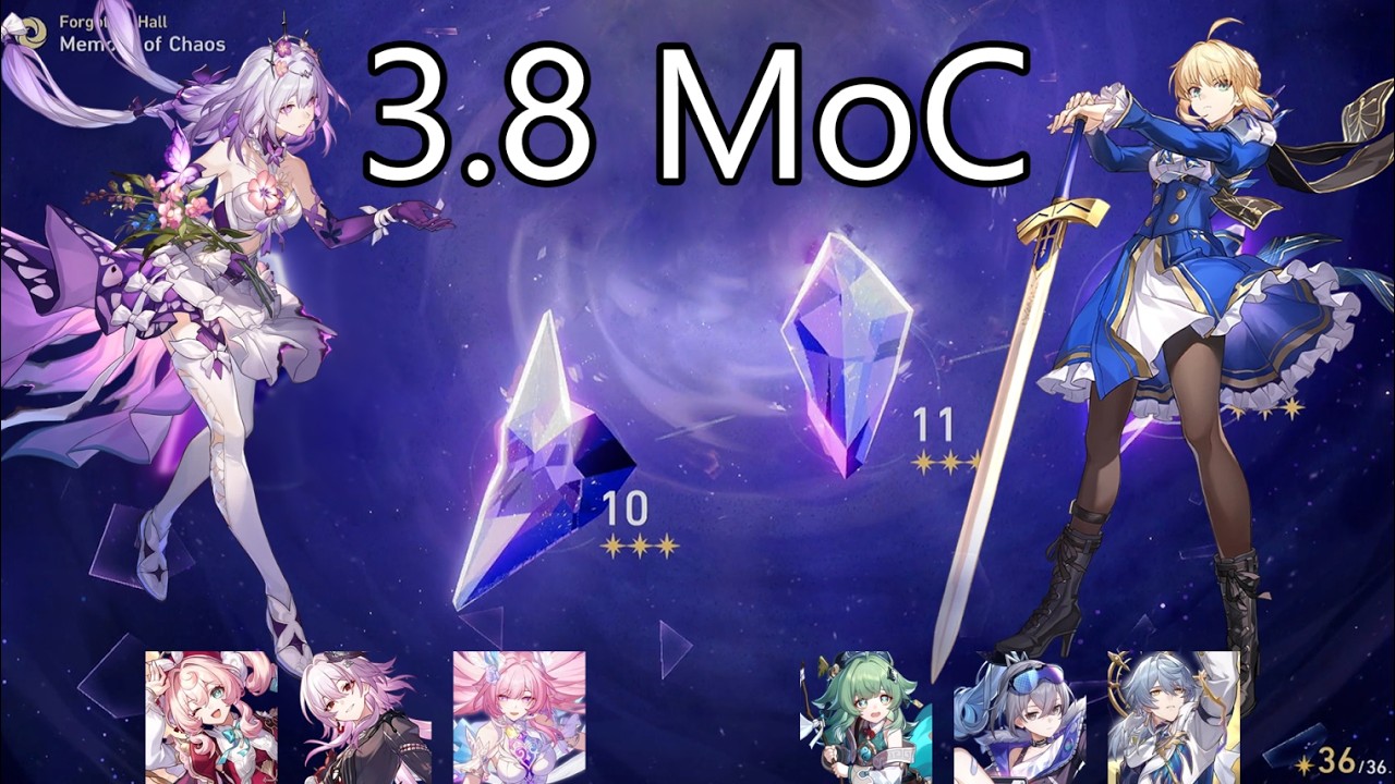 Honkai Star Rail 3.8. MoC12 ★★★ (2 + 8 cycle) Arthur is a fraud .. | Castorice / Saber
