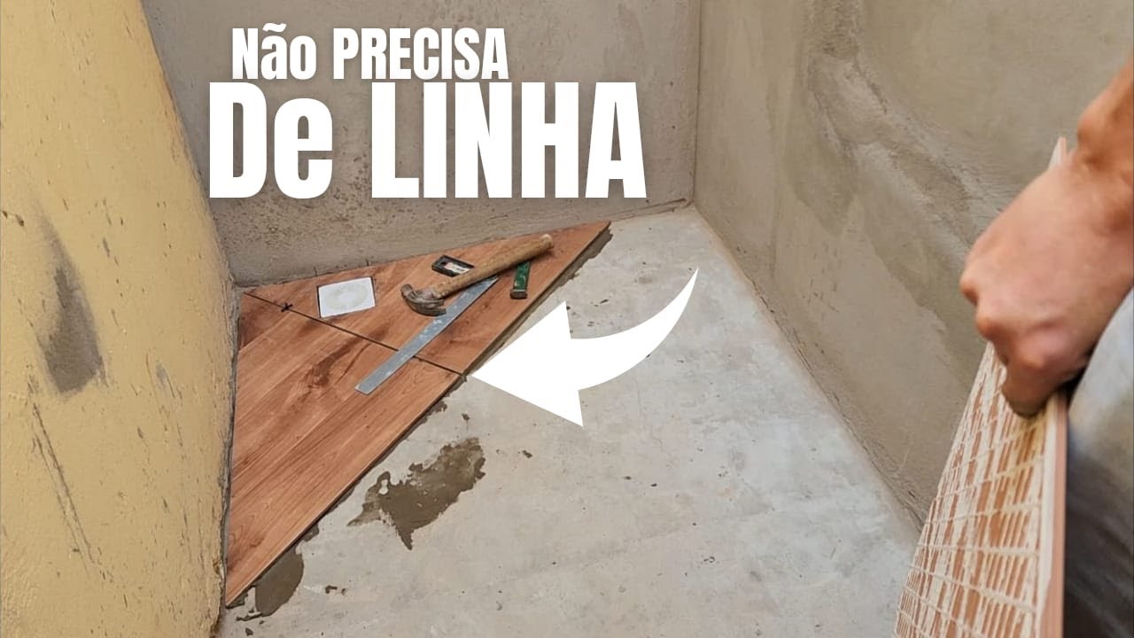 COMO ASSENTAR PISO em lugar fora do esquadro e pequeno SEM USO DE LINHAS