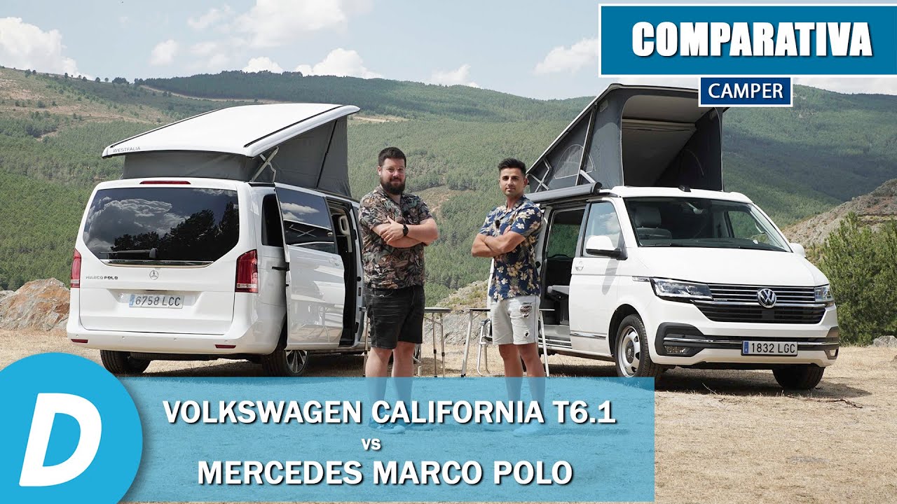 Comparativa camper: Volkswagen California T6.1 vs Mercedes Marco Polo | Prueba a fondo | Diariomotor