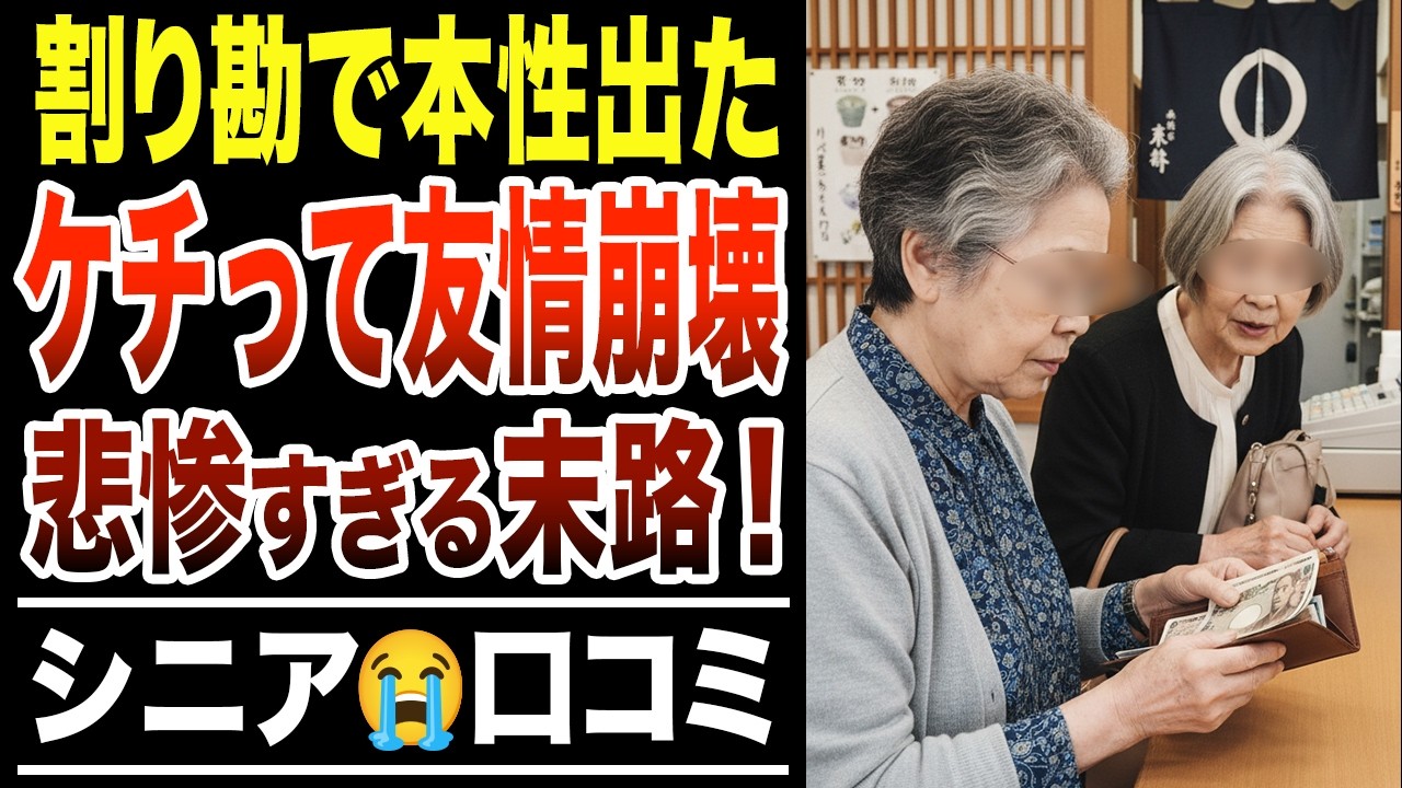 【絶対やるな】ケチって友人から絶交された悲惨すぎる末路！シニア口コミ紹介します