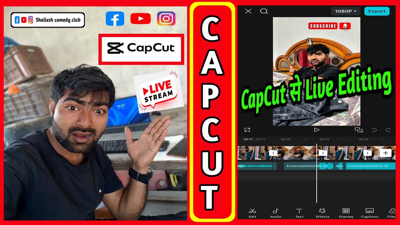 CapCut App से Editing Live |Shailesh Comedy Club | Shailesh Preeti Comedy
