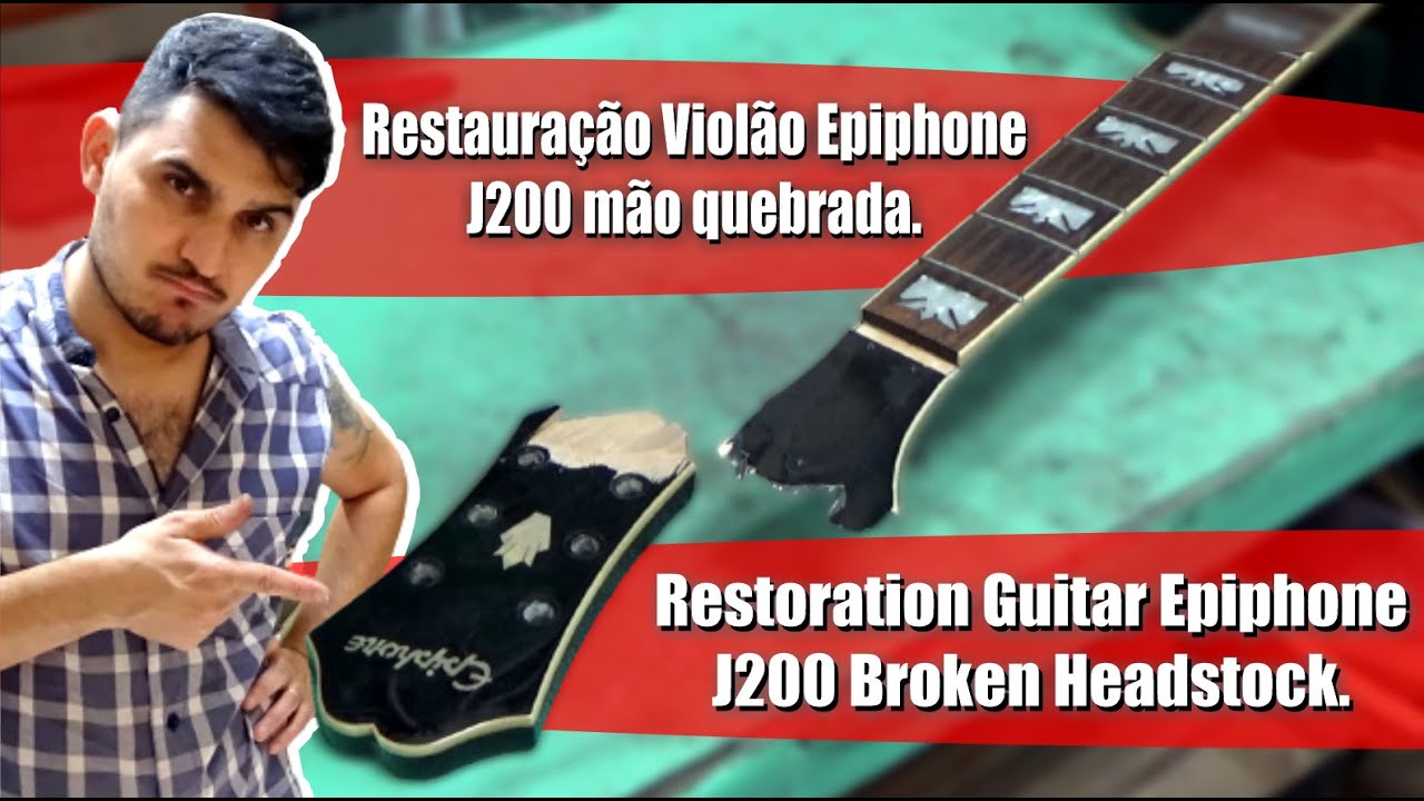 Restaura&ccedil;&atilde;o Viol&atilde;o Epiphone J200 M&atilde;o Quebrada | Emerson Reis Luthier