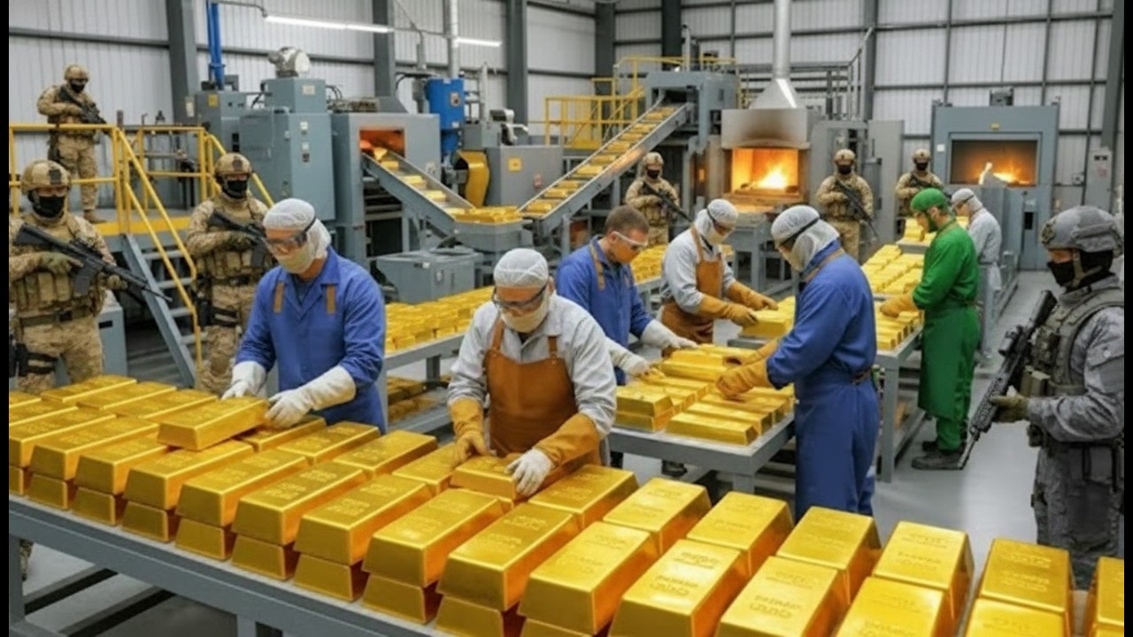 From Raw Ore to 24K Gold Bars Inside the Billion Dollar Gold Factory Process. FACTORY_TOUR