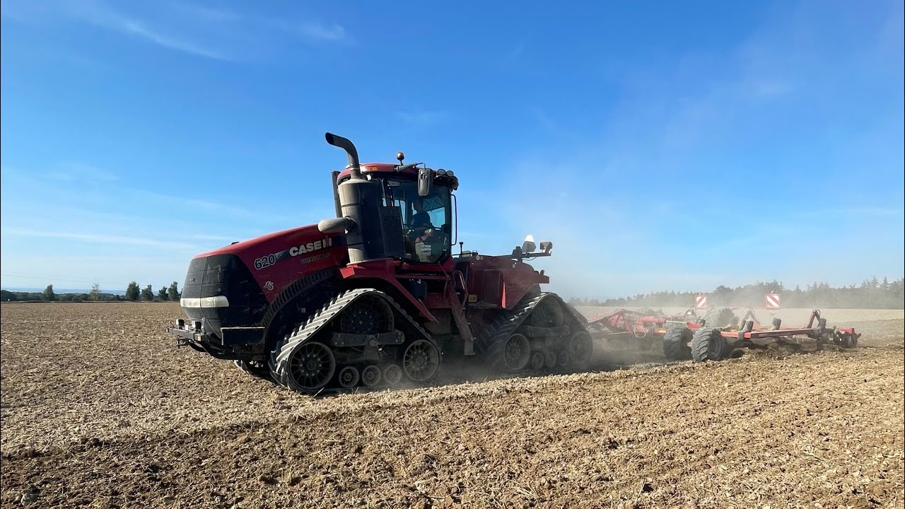 Preparation for sowing with Case Qutrack 620+Horsch Terrano 7 FM!!