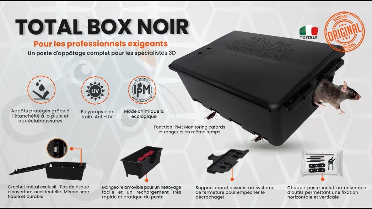Poste d'appatage TOTAL BOX (Rats & Souris)  - Pour Les professionnels de la DERATISATION