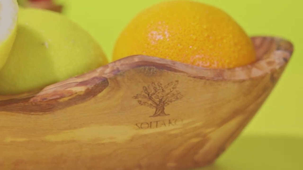 SOLTAKO Olive Wood Fruit Bowl